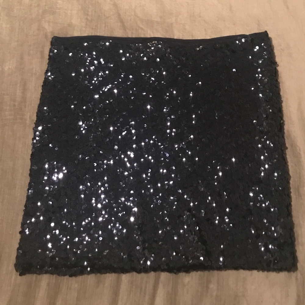 Navy Blue Sequin skirt